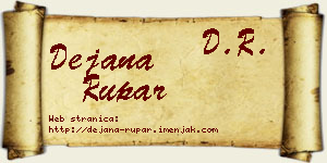 Dejana Rupar vizit kartica